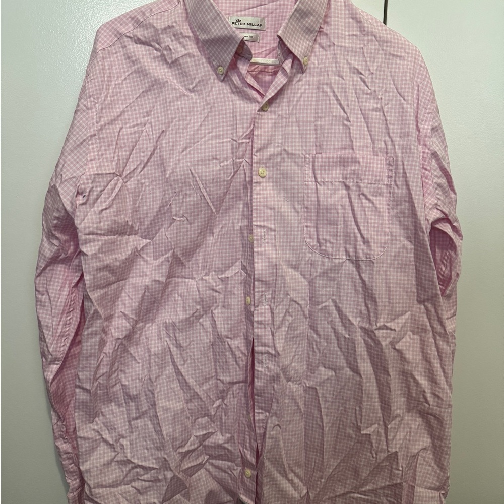 Peter Millar Pink Gingham Men's Shirt